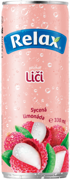 Relax limonáda Liči plech 330 ml