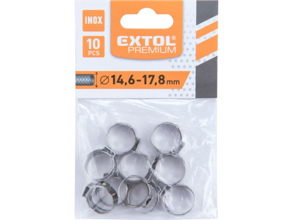 spona na hadici, 10ks, ?17,8mm, INOX