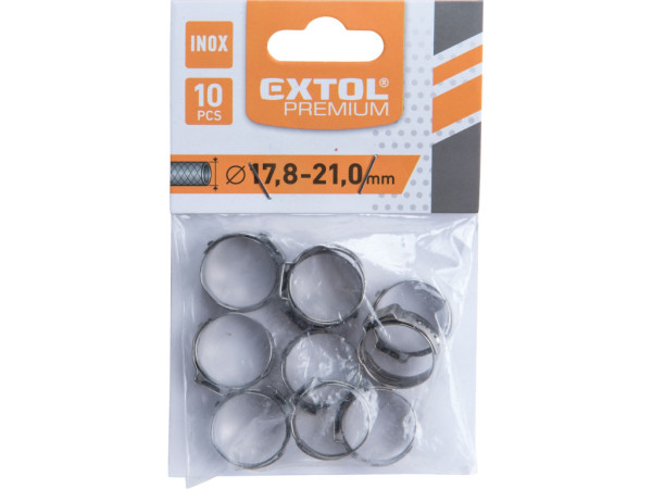 spona na hadici, 10ks, ?21mm, INOX