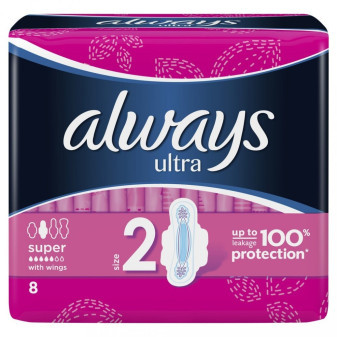 Hygienické vložky Always ultra super 8ks/bal.-doprodej